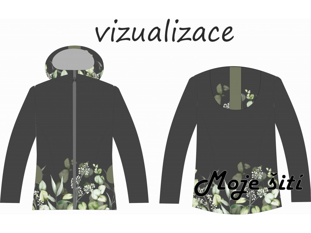vesta lístečky bunda ušitá