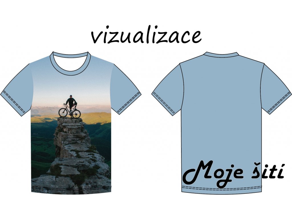 Cyklista na horách vizualizace