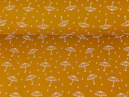 Reflexní softshell zimní - Deštníky na hořčicové