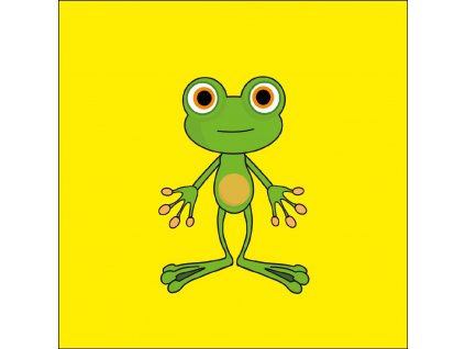 žabák na žluté 20x20