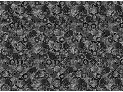 Ozubená kolečka a lebky 20x20