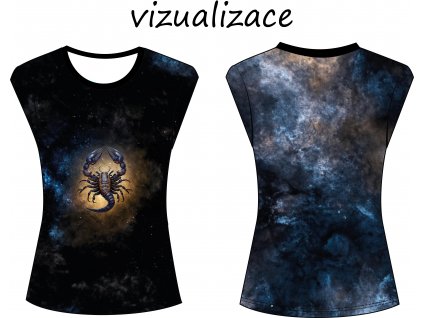 štír plná šíře dámské tričko střih