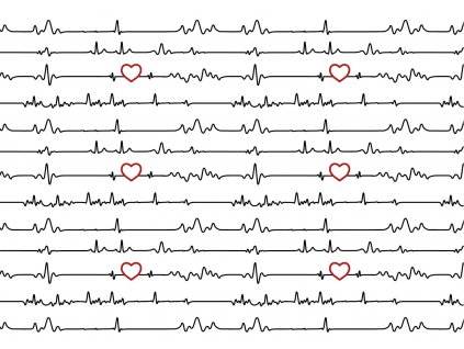 EKG červené srdíčko 12x5,7