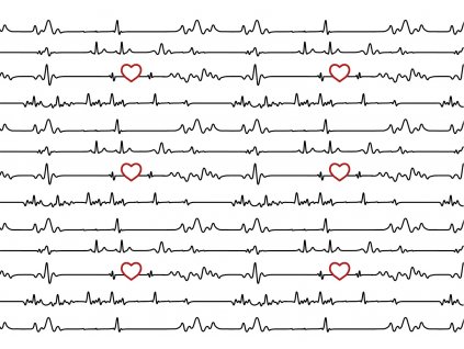 EKG červené srdíčko 12x5,7