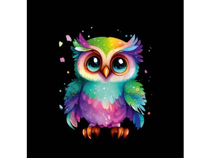 Barevná sovička 20x20