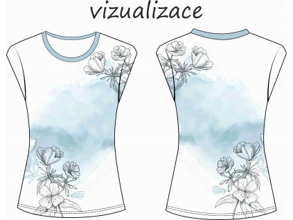 Květiny na modrém abstraktu