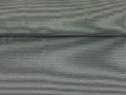 Bavlněný úplet s elastanem -  Proužky 0,2 cm modro-šedé