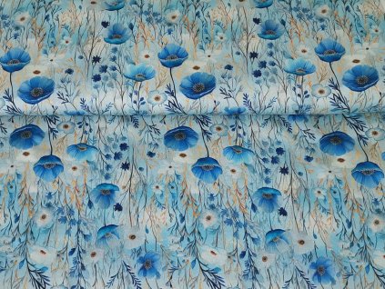 Modré kvítky na louce