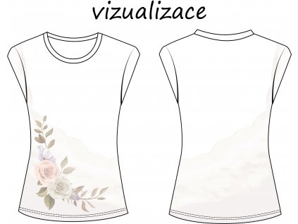 Růže na smetanové vizualizace