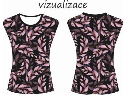 Starorůžové listy tričko