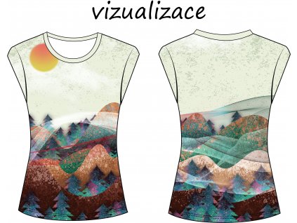 Slunce nad horami vizualizace