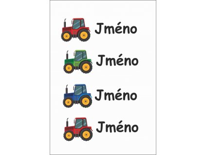 Barevné traktory a jména