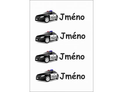 Policejní auto a jména