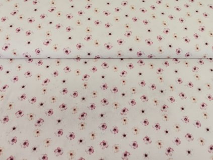 Akvarelové kvítky na vanilkové