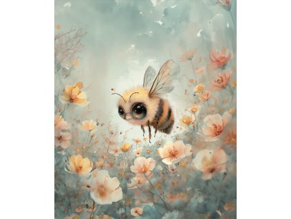 Včelka a květiny vizualizace