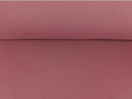 Počesaná teplákovina s elastanem Starorůžová tmavá K 300g/m2