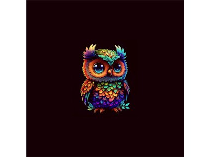 Barevná sovička 50x50 jpeg