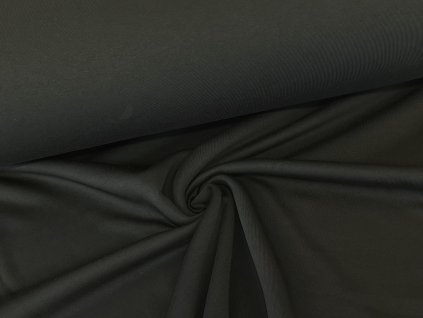 Počesaná teplákovina s elastanem Černá 300g/m2