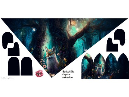 vizualizace liska v magickem lese