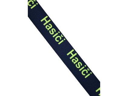 Guma 3cm TISK Hasiči - neon žlutý - tmavě modrý rub