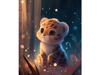 Tygrik a nocni obloha 50x60