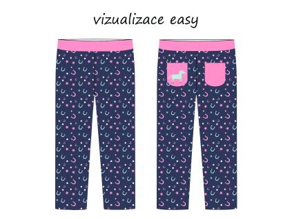 KALHOTY SLIM UŠITÉ VIZUALIZACE