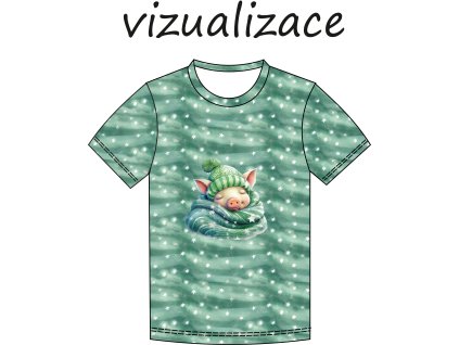 vizualizace tričko prasátko