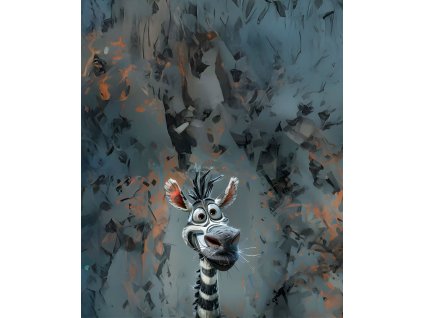 70x85 zebra karikatura tisk