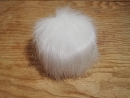 bambule bílá s černými konečky 12cm