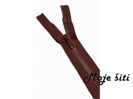 ZIP kostěný 5mm dělitelný HNĚDÝ