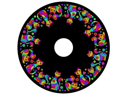 Panel na kolovou sukni Kočky-vel 134-140-micropeach-VADA