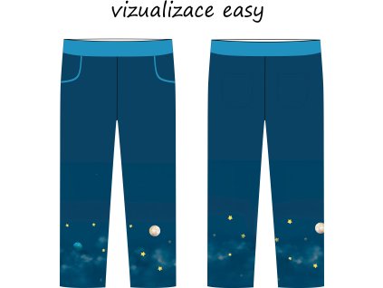 KALHOTY SLIM UŠITÉ VIZUALIZACE