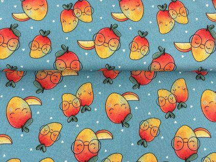 Žebrovaný úplet - Mango s brýlemi