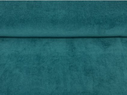 Pružný manšestr světlá petrolej