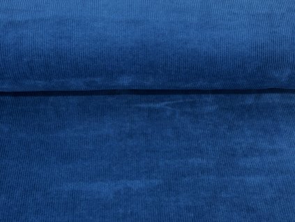 Pružný manšestr inkoustově modrý