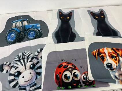 Balíček panelů na polštářky s vadou - bavlněné plátno