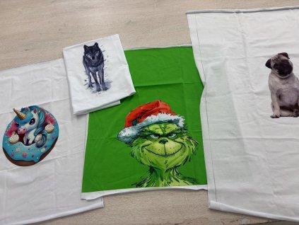 Balíček bavlněných panelů s vadou - mix materiálů