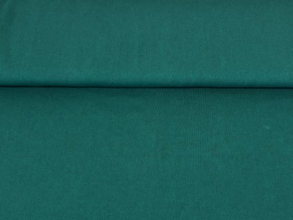 Bavlněná teplákovina  -  Rybí kost tmavý smaragd