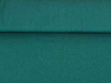 Bavlněná teplákovina  -  Rybí kost tmavý smaragd 1,4 m II. JAKOST