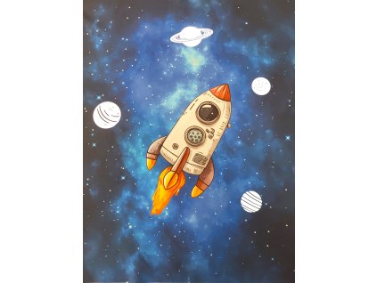 Reflexní panel - Raketa a planety