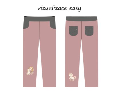 KALHOTY SLIM UŠITÉ VIZUALIZACE