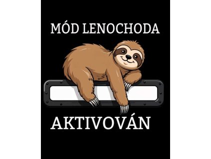 mod lenochoda bílý text