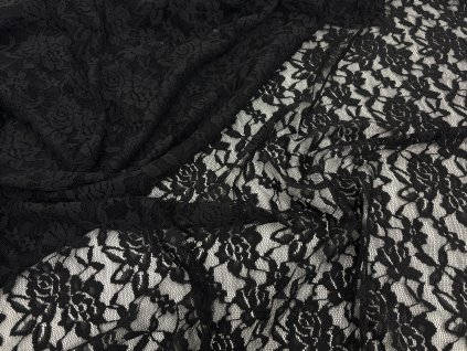 Pružná krajka ČERNÁ