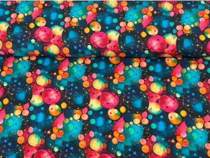 ZIMNÍ softshell s beránkem -  Duhové bubliny