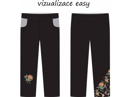 KALHOTY SLIM UŠITÉ VIZUALIZACE