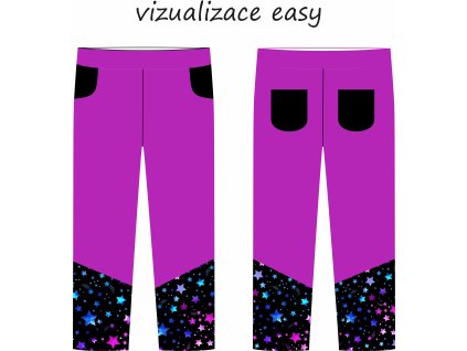 KALHOTY SLIM UŠITÉ VIZUALIZACE