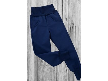soft kalhoty tmavě modré