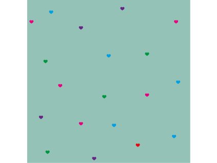 malá barevná srdíčka 20x20
