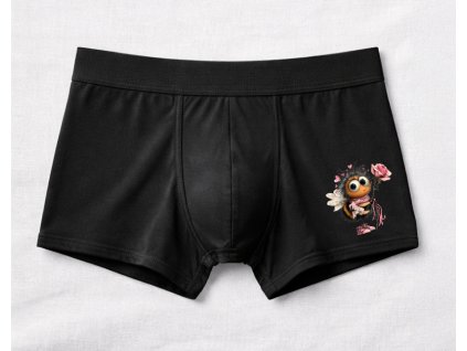 šablona boxerky zamilované včelky