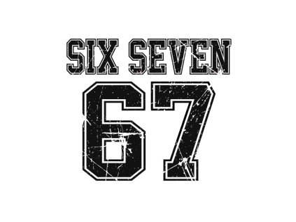 Dětské bavlněné tričko - Six seven černý nápis